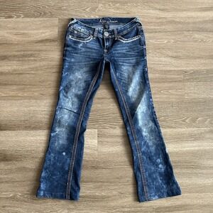 Vintage Y2K Ariya Jeans Bootcut Acid Wash Denim  Women's 3/4 Blue Medium Wash